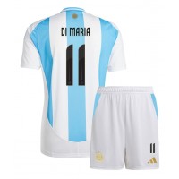 Maglia Calcio Argentina Angel Di Maria #11 Prima Divisa Bambino Copa America 2024 Manica Corta (+ pantaloncini)